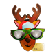 EyePop 3D Holiday Gift Tags - Reindeer