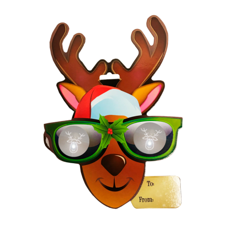 EyePop 3D Holiday Gift Tags - Reindeer