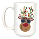 Reindeer with Aviator Sunglasses Coffee Mug 15 oz