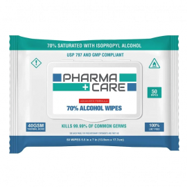 PharmaCare 70% Alcohol Wipes