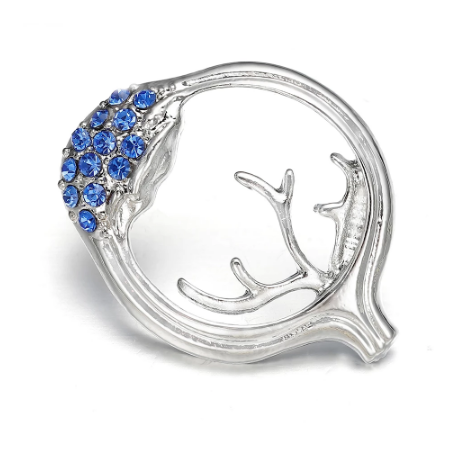 Anatomical Eye Pin with Blue Stones