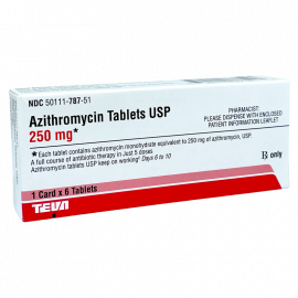 Azithromycin 250 mg - 6 Tabs - 11/22