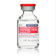 Lidocaine HCl 2% w/ Epinephrine Injection MDV 25/bx