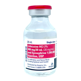 Lidocaine HCl 2% w/ Epinephrine Injection SDV 5/bx