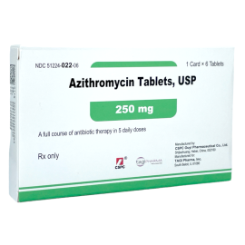 Azithromycin 250 mg - 6 Tabs