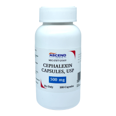 Cephalexin 500 mg - 100 Capsules