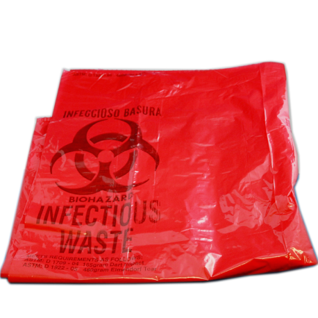Biohazard Waste Bags - 10 Gallon